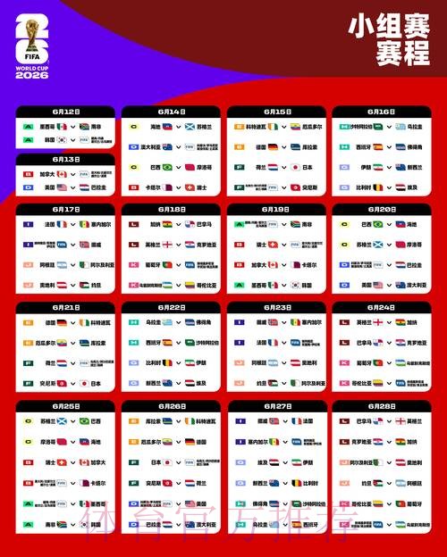 2026世界杯每日赛程完整版全程直播免费观看